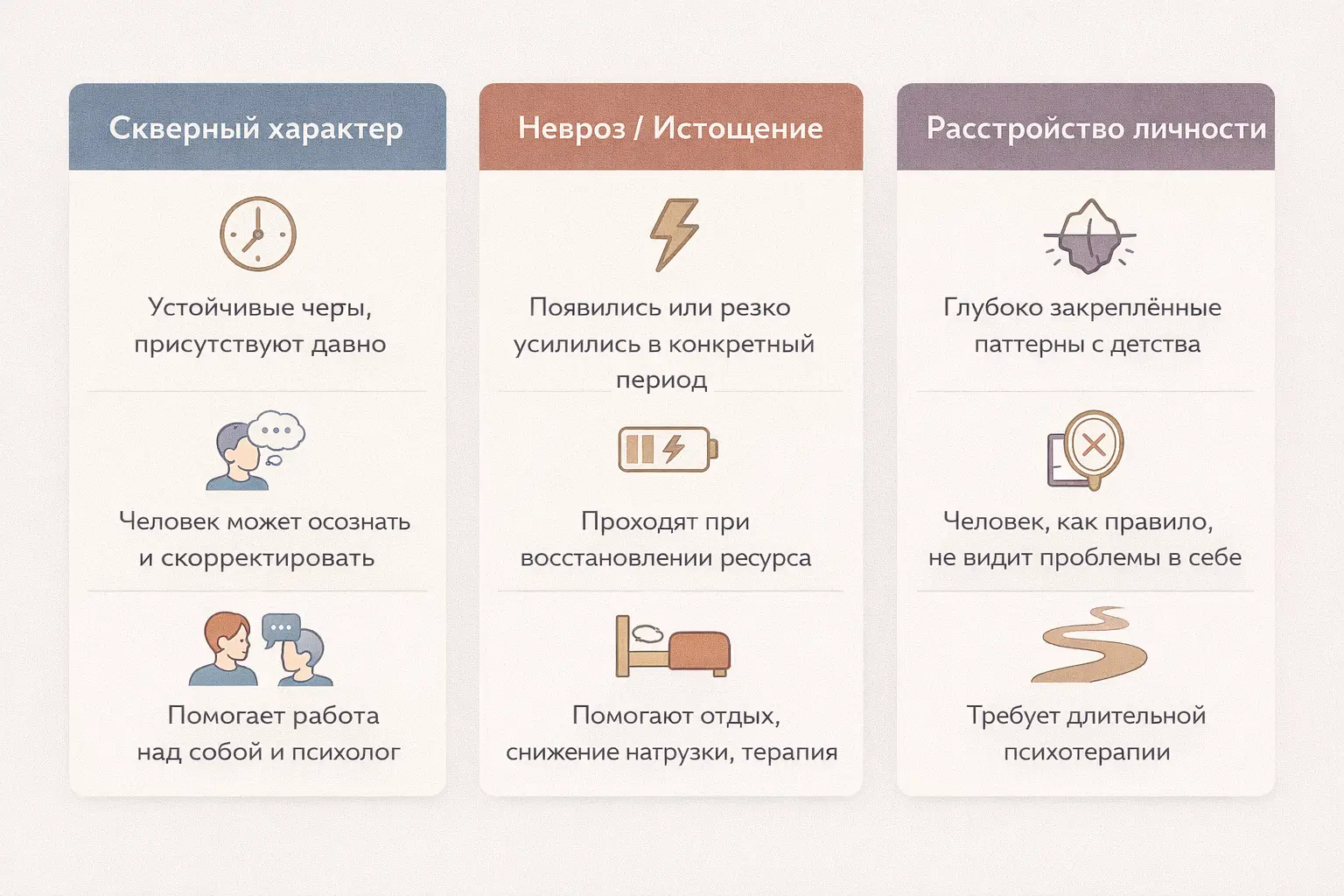 Как отличить скверный характер